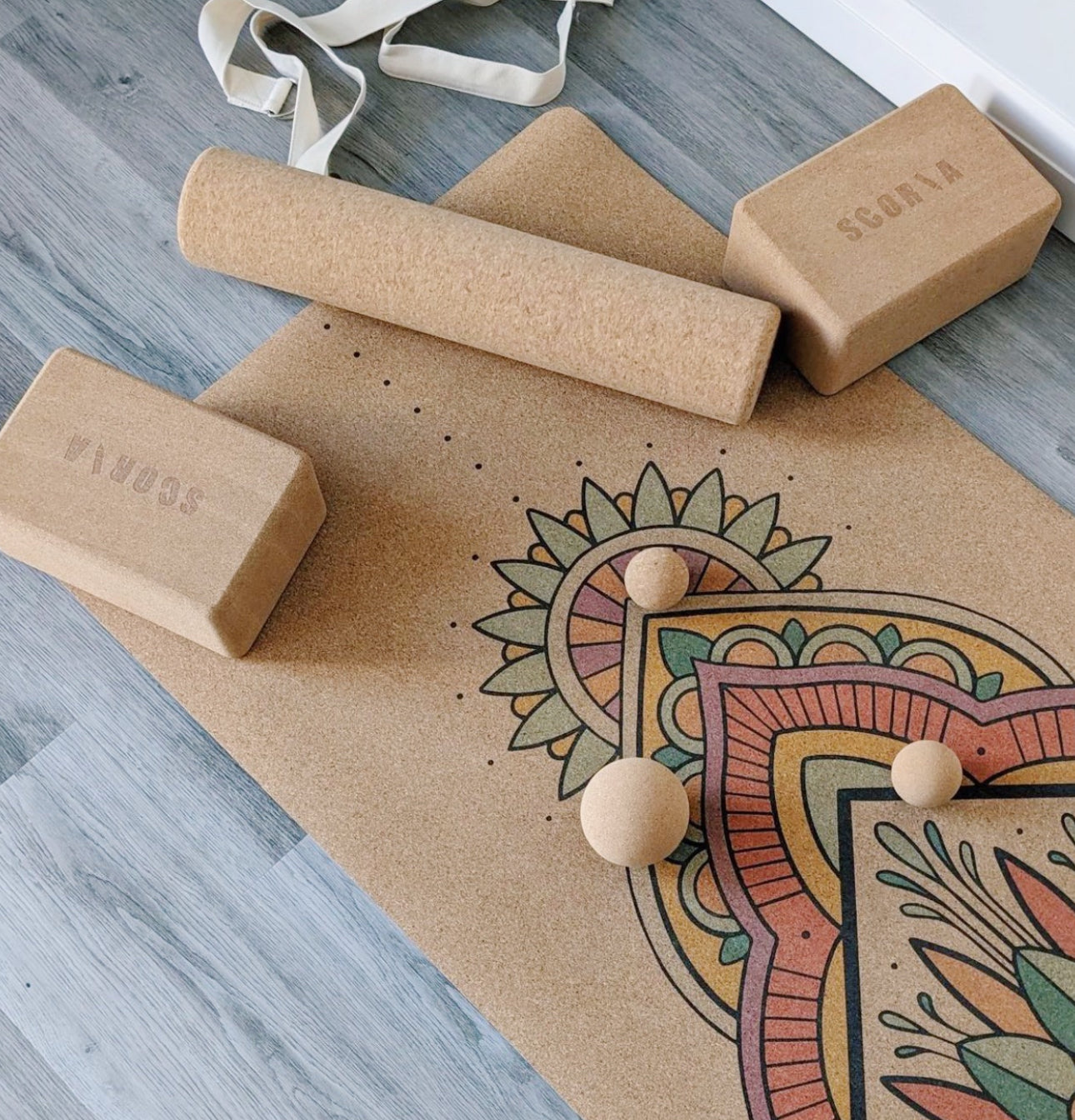 Mandala Cork Yoga Mat | 4.5MM | Collab Edition