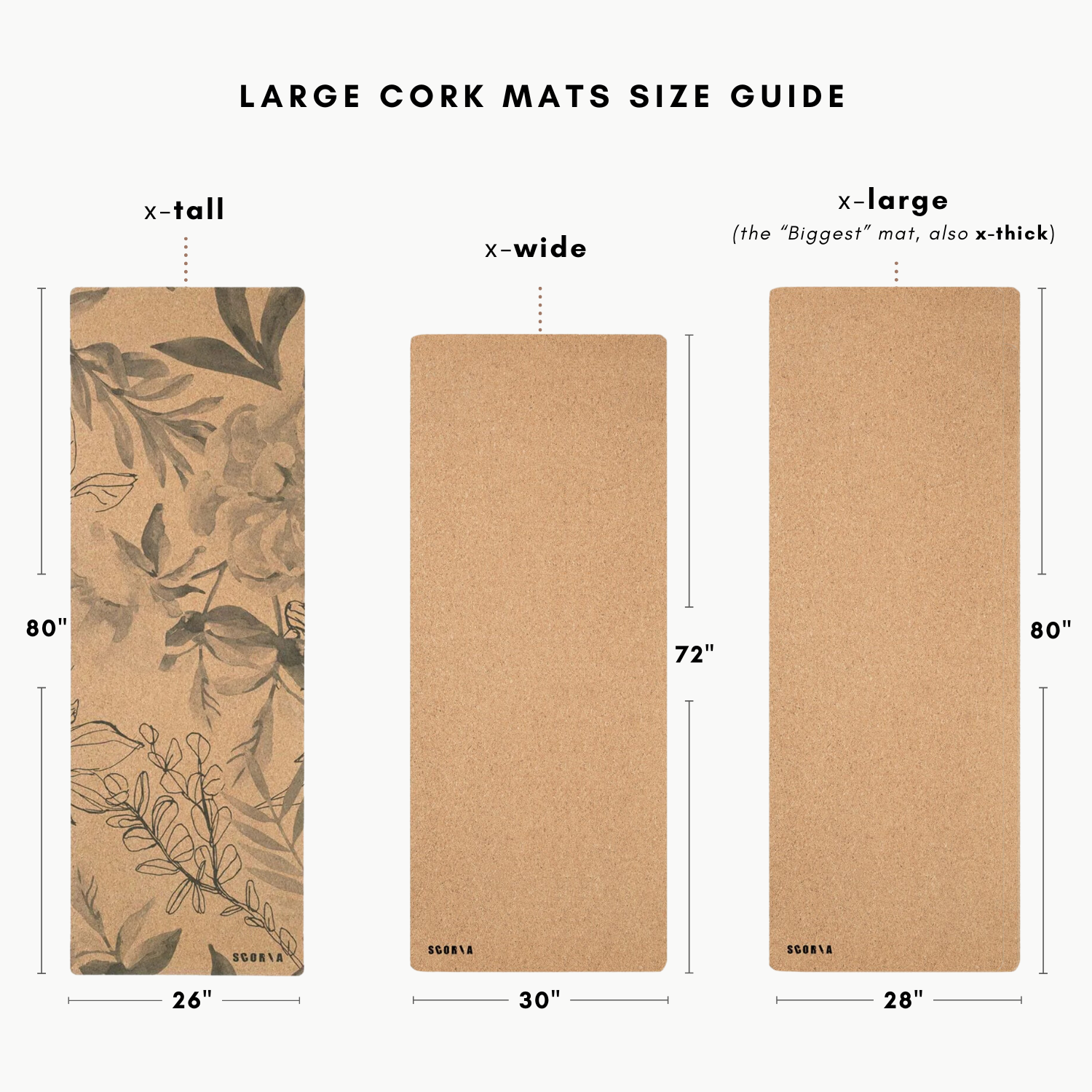 X-TALL Blossom Cork Yoga Mat | 6'7 long | 4.5MM