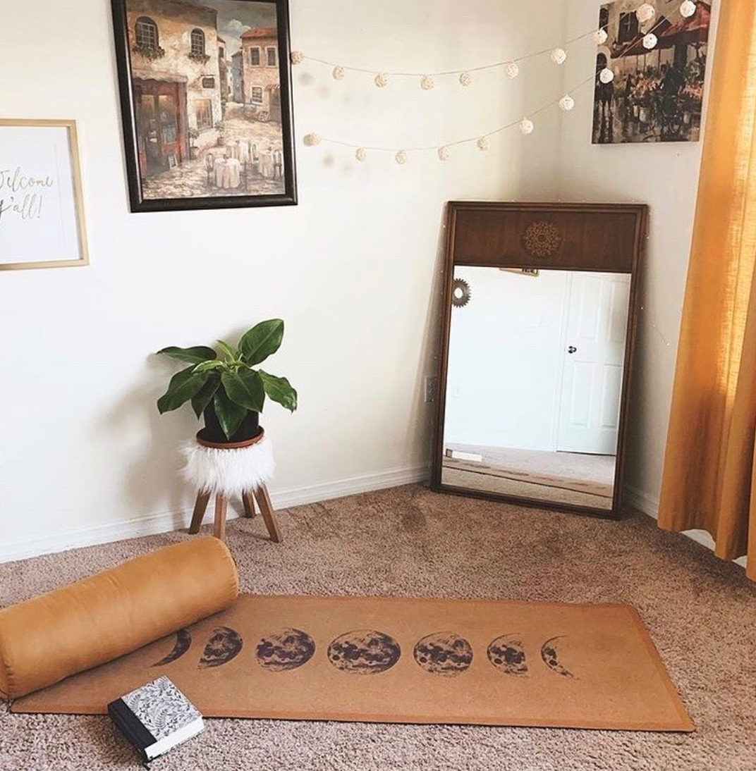 X-Thick Moon Phases Cork Yoga Mat | 6MM