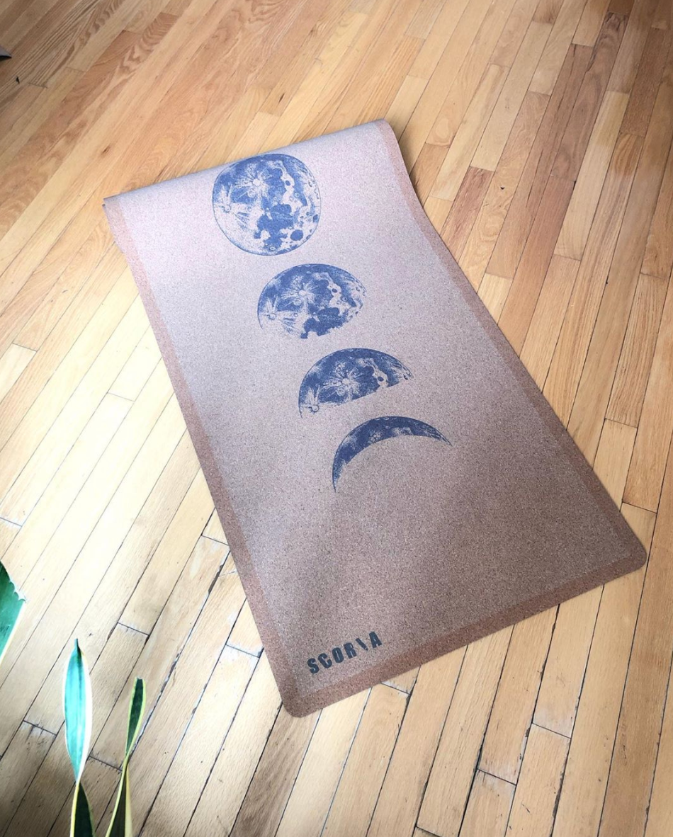 X-Thick Moon Phases Cork Yoga Mat | 6MM