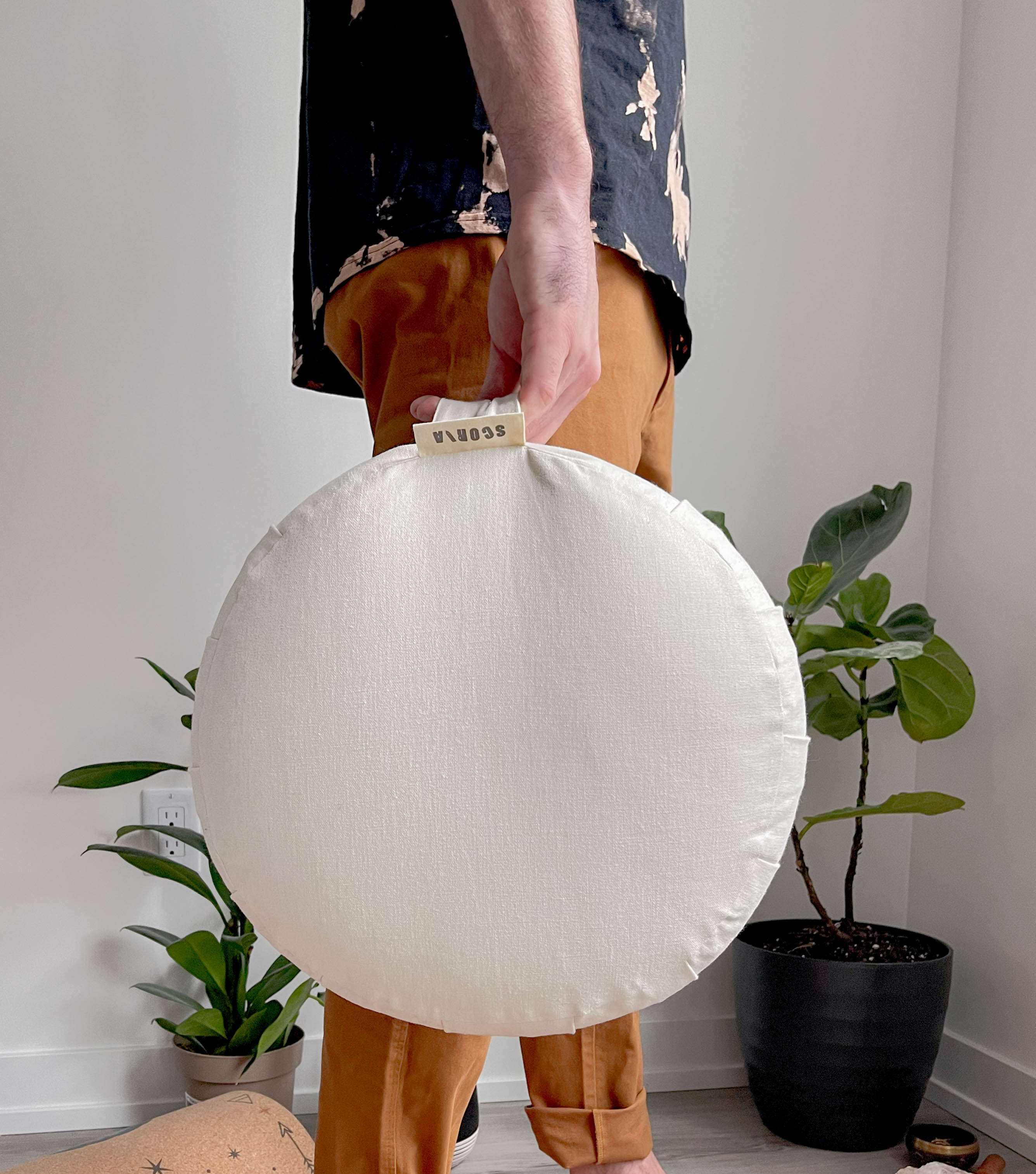 scoria's organic natural sustainable ethical environmental pleated zafu meditation cushions