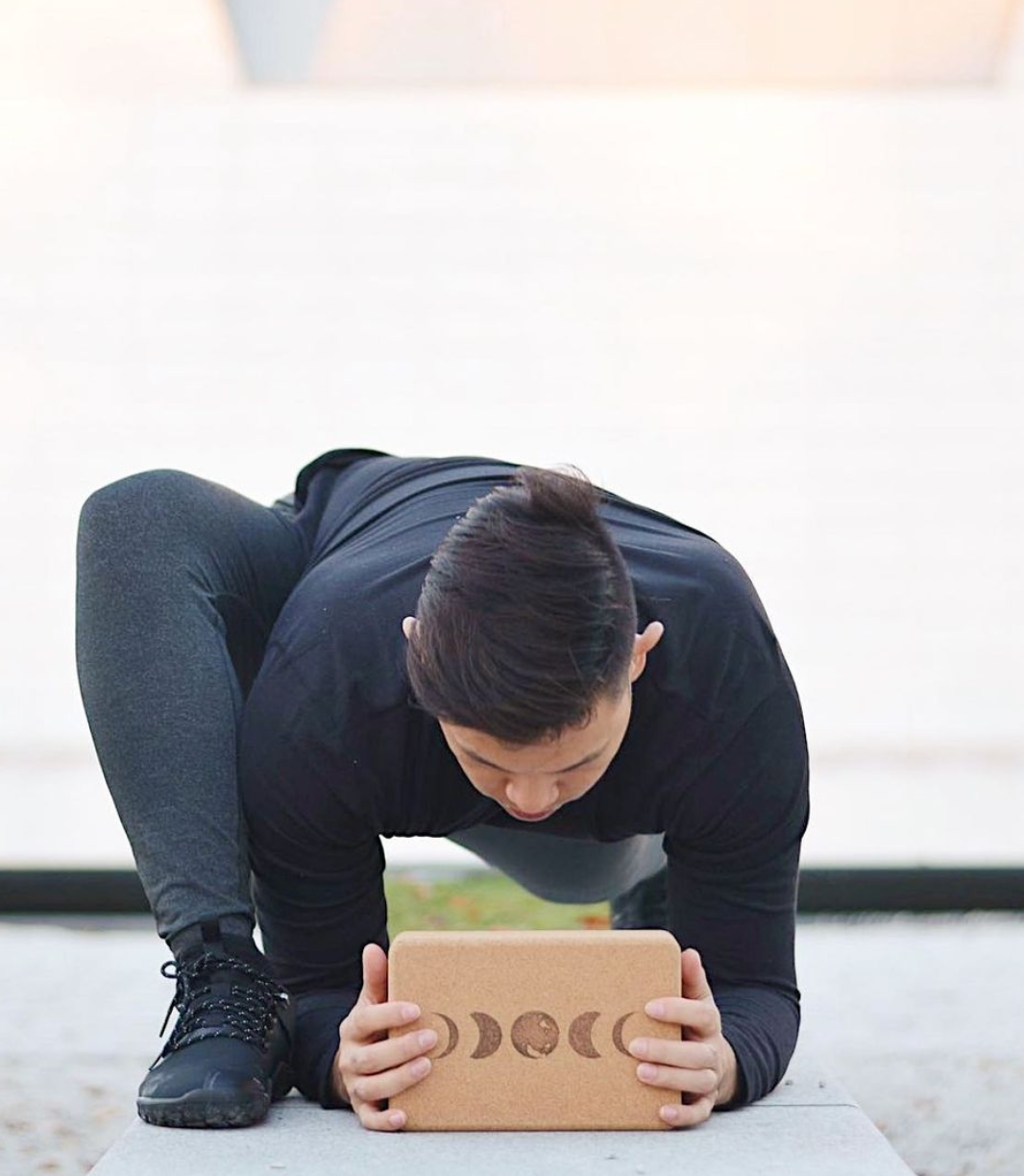 Pair of Moon Cork Yoga Blocks